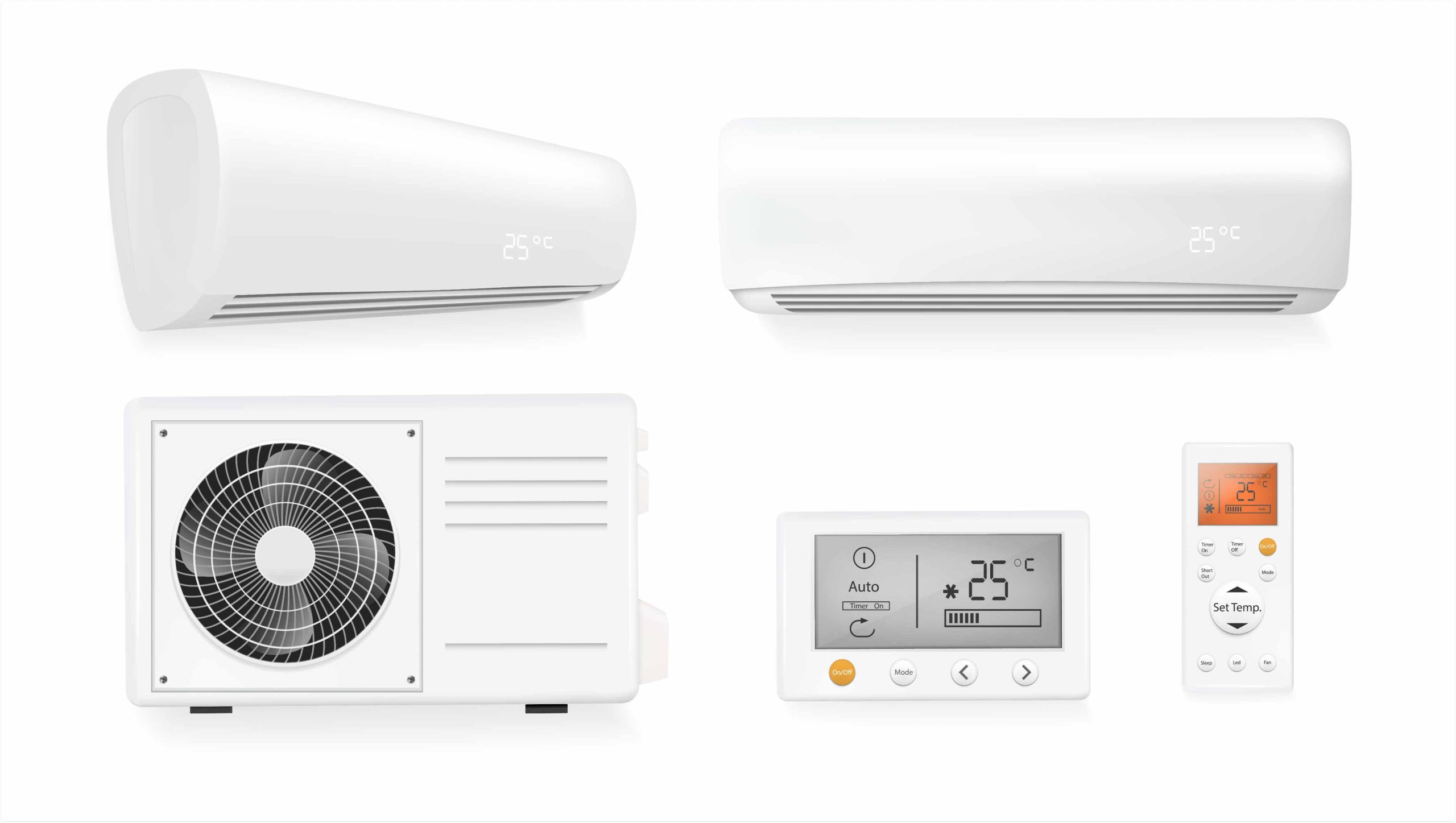 Diagram showing how an air conditioning unit works